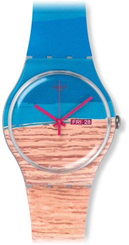 Swatch Unisex Analog Quarz Uhr mit Silikon Armband SUOK706 von Swatch