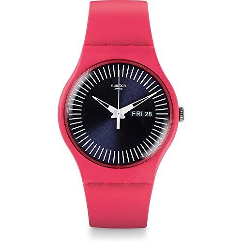 Swatch Unisex Analog Quarz Uhr mit Silikon Armband SUOP702 von Swatch