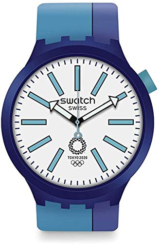 Swatch Unisex Analoger Quarz Uhr mit Kunststoff Armband SO27Z100 von Swatch