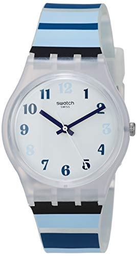 Swatch Unisex Erwachsene Analog Quarz Uhr mit Silikon Armband GE275 von Swatch