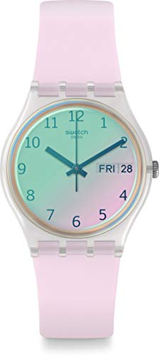 Swatch Unisex Erwachsene Analog Quarz Uhr mit Silikon Armband GE714 von Swatch