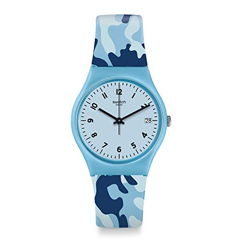 Swatch Unisex Erwachsene Analog Quarz Uhr mit Silikon Armband GS402 von Swatch