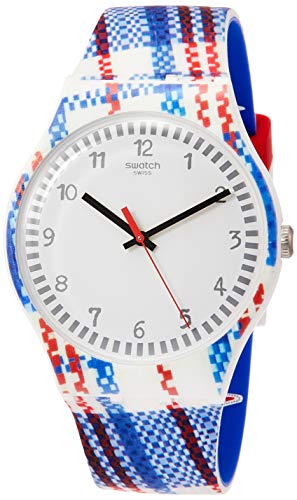 Swatch Unisex Erwachsene Analog Quarz Uhr mit Silikon Armband SUOZ258C von Swatch