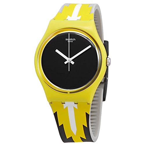 Swatch Unisex – Erwachsene Analog Schweizer Quarz Uhr mit Silicone Armband GJ140 von Swatch