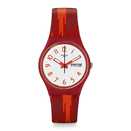 Swatch Unisex – Erwachsene Analog Schweizer Quarz Uhr mit Silicone Armband GR711 von Swatch