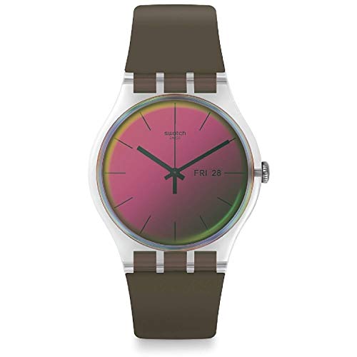 Swatch Unisex – Erwachsene Analog Schweizer Quarz Uhr mit Silicone Armband SUOK714 von Swatch