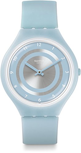 Swatch Unisex Erwachsene Digital Quarz Uhr mit Silikon Armband SVOS100 von Swatch