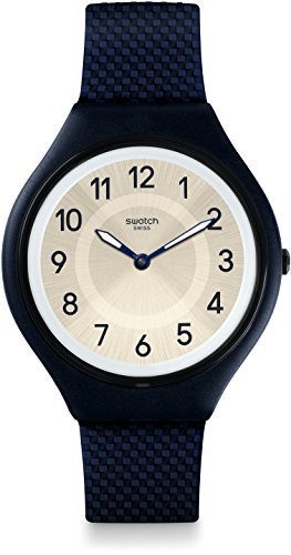 Swatch Unisex Erwachsene Digital Quarz Uhr mit Silikon Armband SVUN101 von Swatch