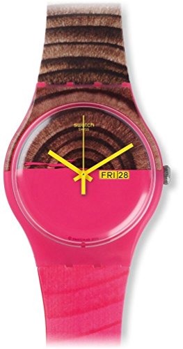 Swatch Unisex Analog Quarz Uhr mit Silikon Armband SUOP703 von Swatch