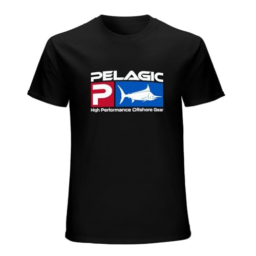 Pelagic Fisher Offshore Fishing Mens T-Shirt Black Unisex Mens Tees XXL von SwePerfQ