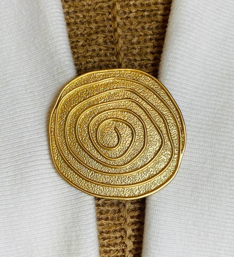 Pullover Clips Platin Gold Spirale Medaillon Strickjacke Spange Clip Vortex Minimalist Schmuck Geschenke Für Sie Von Fabulici von SweaterClipsGalore