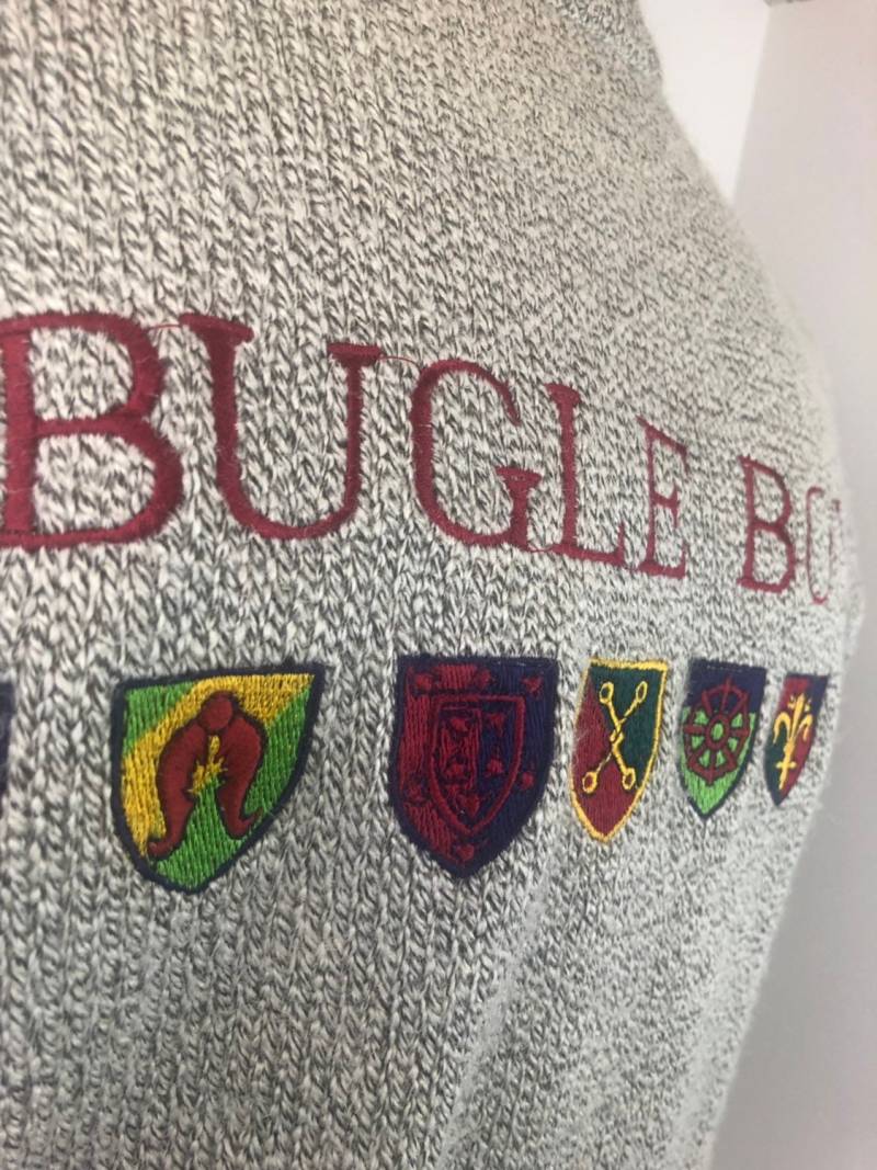 Vintage Bugle Boy Pullover 80Er Hip-Hop Gestickt Embleme Männer Medium von SweaterStories