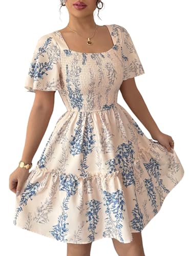 SweatyRocks Boho Kleid Damen Hochzeitsgast Kleid A Linie Blumenkleid Elegant Sommerkleid Mit Eckigem Ausschnitt Minikleid Partykleid Aprikosenfarben L SweatyRocks Boho Kleid Damen Hochzeitsgast Kleid A Linie Blumenkleid Elegant Sommerkleid Mit Eckigem Ausschnitt Minikleid Partykleid Aprikosenfarben L von SweatyRocks