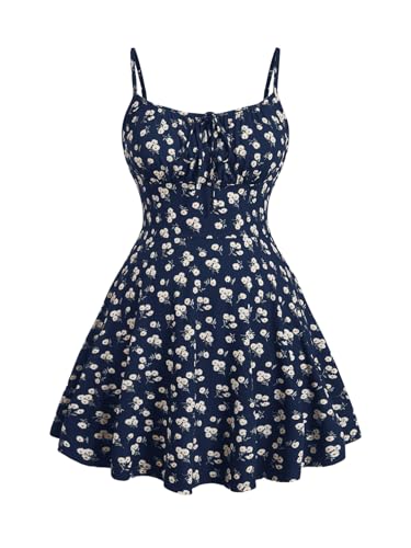 SweatyRocks Damen Curvy Kleid Blümchenmuster Große Größen Sommerkleid Spaghettiträger Damenkleider Ärmelloses Freizeitkleid Ausgestellt Trägerkleid Boho-Kleid Dunkelblau 0XL SweatyRocks Damen Curvy Kleid Blümchenmuster Große Größen Sommerkleid Spaghettiträger Damenkleider Ärmelloses Freizeitkleid Ausgestellt Trägerkleid Boho-Kleid Dunkelblau 0XL von SweatyRocks