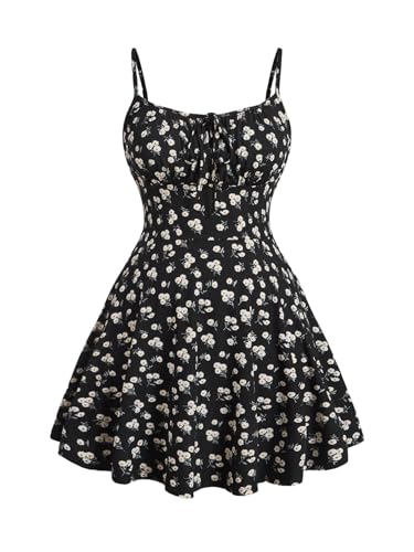 SweatyRocks Damen Curvy Kleid Blümchenmuster Große Größen Sommerkleid Spaghettiträger Damenkleider Ärmelloses Freizeitkleid Ausgestellt Trägerkleid Boho-Kleid Schwarz 3XL SweatyRocks Damen Curvy Kleid Blümchenmuster Große Größen Sommerkleid Spaghettiträger Damenkleider Ärmelloses Freizeitkleid Ausgestellt Trägerkleid Boho-Kleid Schwarz 3XL von SweatyRocks