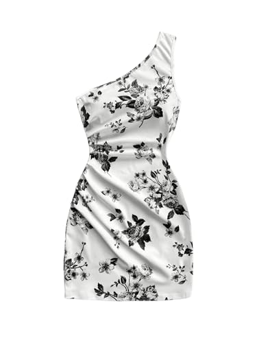 SweatyRocks Damen Enges Kleid Trägerkleid Bodycon Freizeitkleid One Shoulder Kleid Figurbetontes Minikleid Sommerkleid mit Asymmetrischem Ausschnitt Schwarz M SweatyRocks Damen Enges Kleid Trägerkleid Bodycon Freizeitkleid One Shoulder Kleid Figurbetontes Minikleid Sommerkleid mit Asymmetrischem Ausschnitt Schwarz M von SweatyRocks