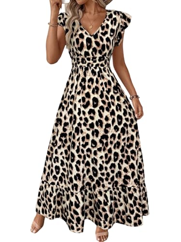 SweatyRocks Leo Kleid Damen Sommer Maxikleid Elegant Kleid Mit V Ausschnitt Festlich Sommerkleid A Linie Strandkleider Lang Rüschenkleid Leo M SweatyRocks Leo Kleid Damen Sommer Maxikleid Elegant Kleid Mit V Ausschnitt Festlich Sommerkleid A Linie Strandkleider Lang Rüschenkleid Leo M von SweatyRocks