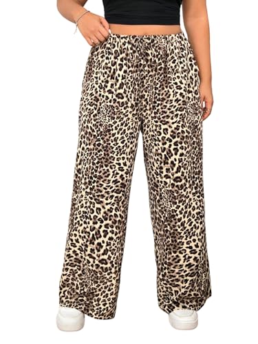SweatyRocks Lockere Hosen Damen Große Größen Jogginghose Baggy Leo Hose Mit Tasche Sweathose Y2k Hose Mit Leoprint Freizeithose Weite Hosen Leoparden 0XL SweatyRocks Lockere Hosen Damen Große Größen Jogginghose Baggy Leo Hose Mit Tasche Sweathose Y2k Hose Mit Leoprint Freizeithose Weite Hosen Leoparden 0XL von SweatyRocks