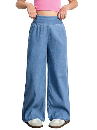 SweatyRocks Mädchen Wide Leg Jeans Hosen Hohe Taille Jeanshose Elastischer Bung Sporthose Weite Beine Freizeithose Hose Lässig Causalhose Hellblau 11 Jahre SweatyRocks Mädchen Wide Leg Jeans Hosen Hohe Taille Jeanshose Elastischer Bung Sporthose Weite Beine Freizeithose Hose Lässig Causalhose Hellblau 11 Jahre von SweatyRocks