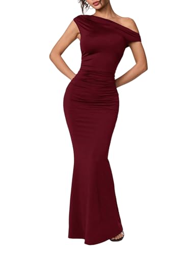 SweatyRocks Maxikleid Damen Elegant Hochzeitsgast Kleid Lang Sommerkleid Off Shoulder Kleid Partykleid Cocktailkleider Bodycon Kleider Bordeaux L SweatyRocks Maxikleid Damen Elegant Hochzeitsgast Kleid Lang Sommerkleid Off Shoulder Kleid Partykleid Cocktailkleider Bodycon Kleider Bordeaux L von SweatyRocks