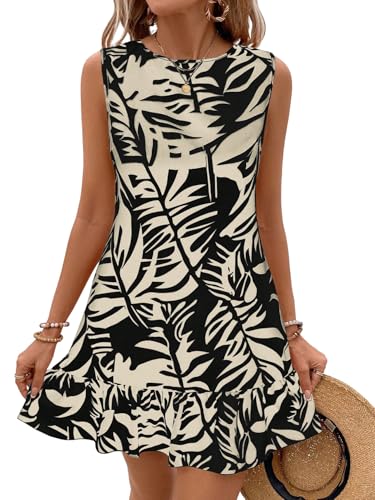 SweatyRocks Shirtkleid Damen Sommer Midi Strandkleid Ärmelloses Blusenkleid Boho Kleid Kurzes Sommerkleid Tankkleid Farbblock Kleid Schwarz S SweatyRocks Shirtkleid Damen Sommer Midi Strandkleid Ärmelloses Blusenkleid Boho Kleid Kurzes Sommerkleid Tankkleid Farbblock Kleid Schwarz S von SweatyRocks