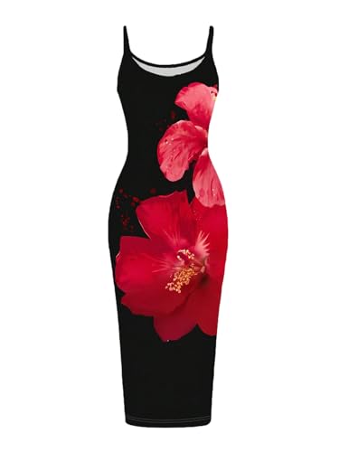 SweatyRocks Sommerkleid Damen Lang Blumenkleid Maxikleider Hochzeitsgast Bodycon Kleid Trägerkleid Ärmellos Strandkleider Boho Kleid Schwarz L SweatyRocks Sommerkleid Damen Lang Blumenkleid Maxikleider Hochzeitsgast Bodycon Kleid Trägerkleid Ärmellos Strandkleider Boho Kleid Schwarz L von SweatyRocks