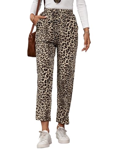SweatyRocks Sweathose Damen Lang Mit Taschen Leo Hose Locker Stretch Hose Mit Leoprint Freizeithose Mit Gummizug Jogginghose Business Outfit Leo M SweatyRocks Sweathose Damen Lang Mit Taschen Leo Hose Locker Stretch Hose Mit Leoprint Freizeithose Mit Gummizug Jogginghose Business Outfit Leo M von SweatyRocks