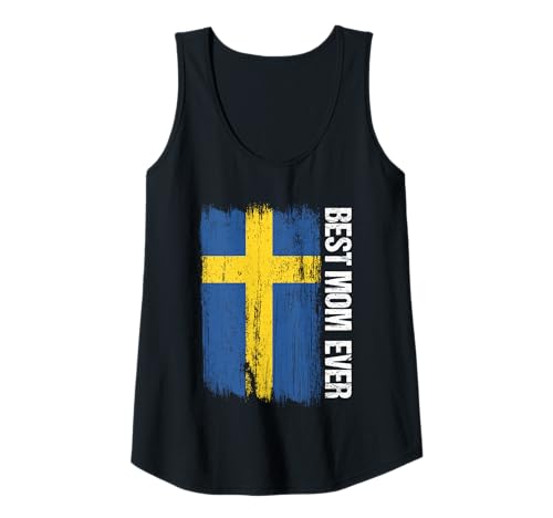 Damen Best Mom Ever Swedish Mommy Sweden Muttertag Tank Top Damen Best Mom Ever Swedish Mommy Sweden Muttertag Tank Top von Swedish Flag Designs Sweden Proud Viking Roots