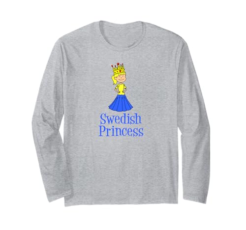Schwedische Prinzessin Süßes Mädchen Schweden Skandinavisches Märchen Langarmshirt Schwedische Prinzessin Süßes Mädchen Schweden Skandinavisches Märchen Langarmshirt von Swedish Girl Heritage Cute Princess Design