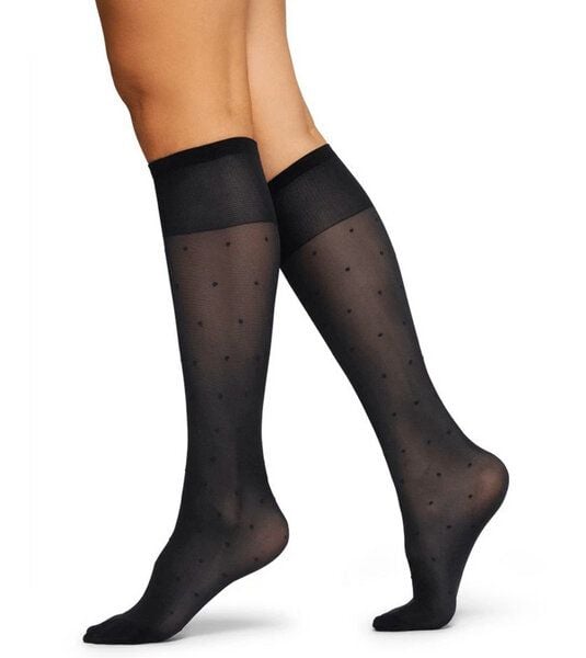 Swedish Stockings Kniestrümpfe Doris Dots aus Recycling-Material von Swedish Stockings