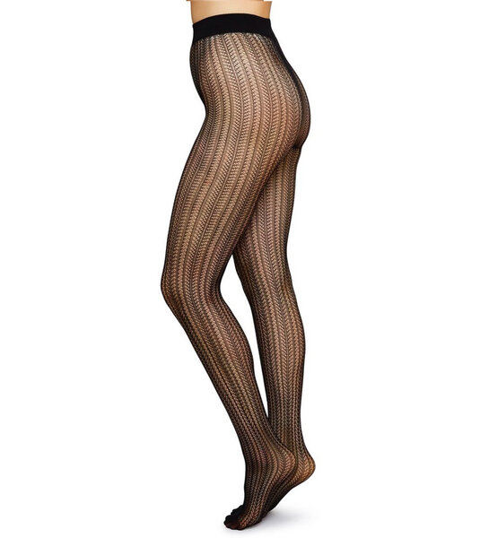 Swedish Stockings Netzstrumpfhose Selma schwarz aus Recycling-Material von Swedish Stockings