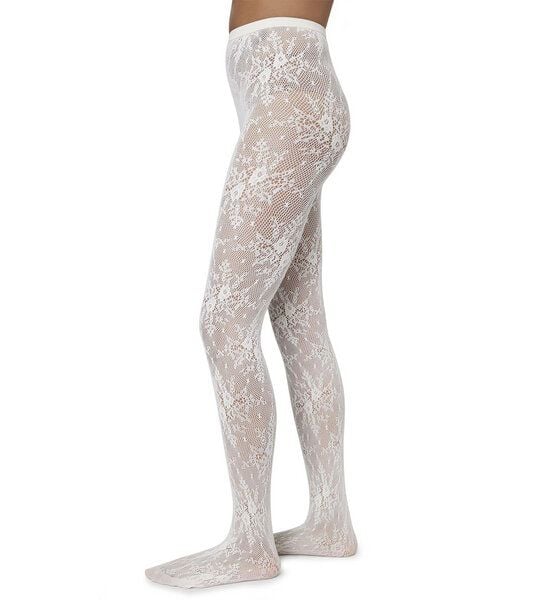 Swedish Stockings Spitzenstrumpfhose Rosa aus ECONYL®-Nylon von Swedish Stockings