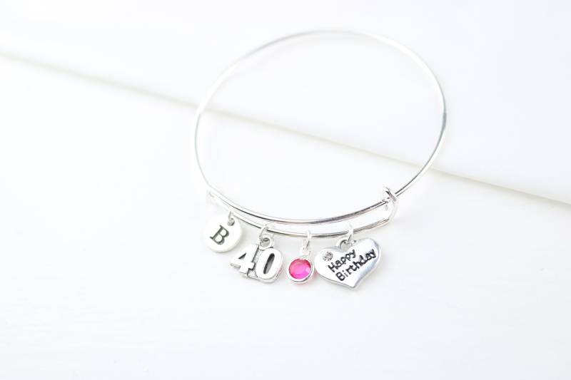 40. Geburtstag Bettelarmband Personalisiertes Erweiterbares Schmuckgeschenk von SwedishBeautyDesign