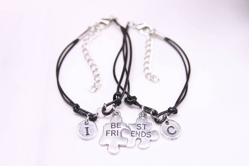 Bff Passende Armband-Set Personalisierter Puzzle Schmuck, Freundschaftsgeschenk von SwedishBeautyDesign