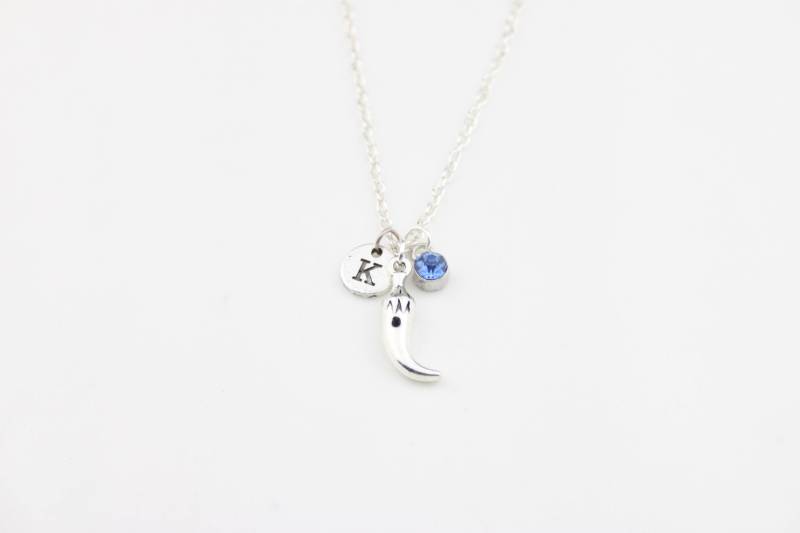 Chili-Pfeffer-Halskette, Erster Geburtsstein-Charme, Foodie Geschenk von SwedishBeautyDesign