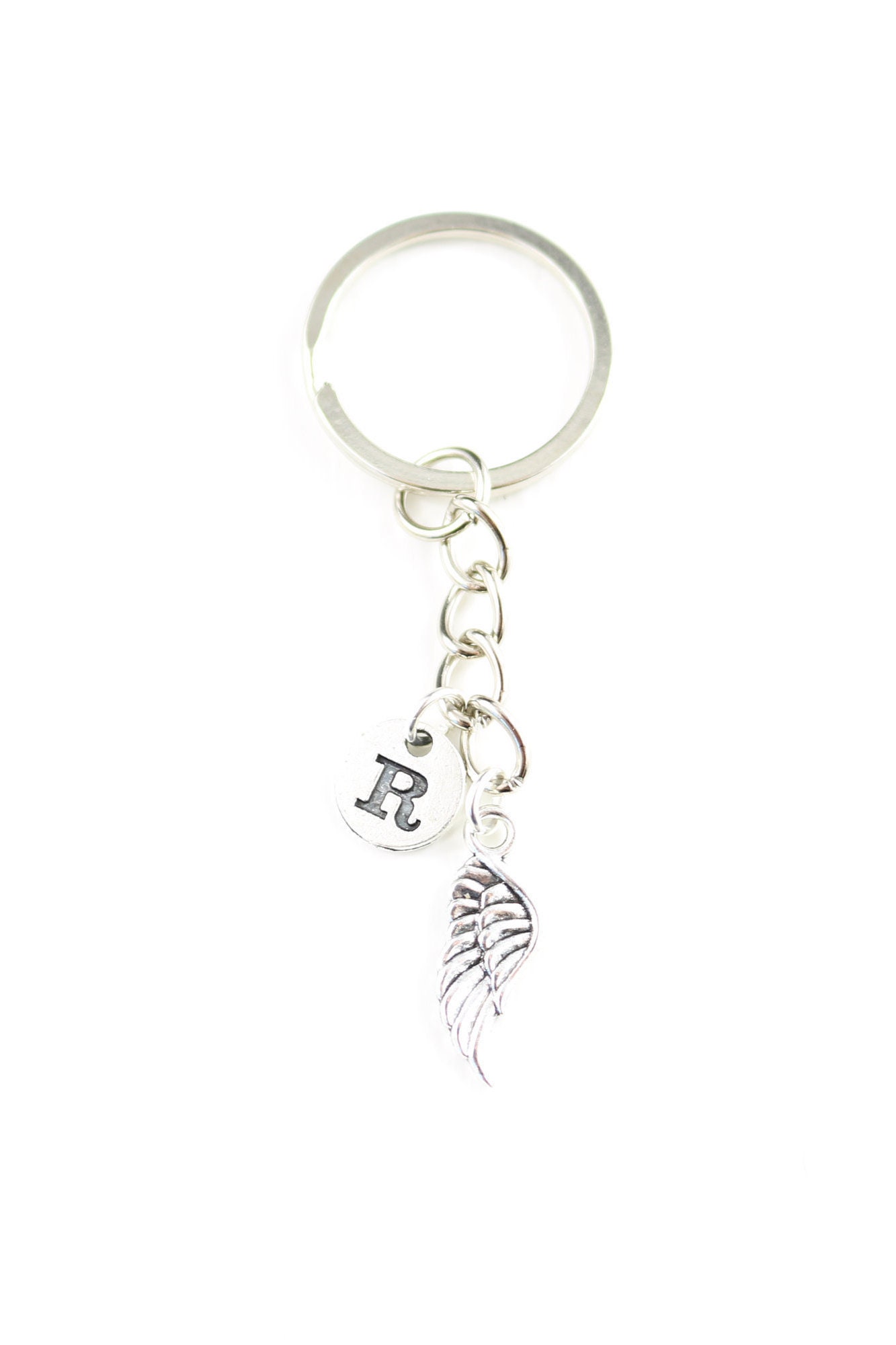 Guardian Wing Schlüsselanhänger Erinnerung Sympathie Geschenk Mit Initiale Guardian Wing Schlüsselanhänger Erinnerung Sympathie Geschenk Mit Initiale von SwedishBeautyDesign
