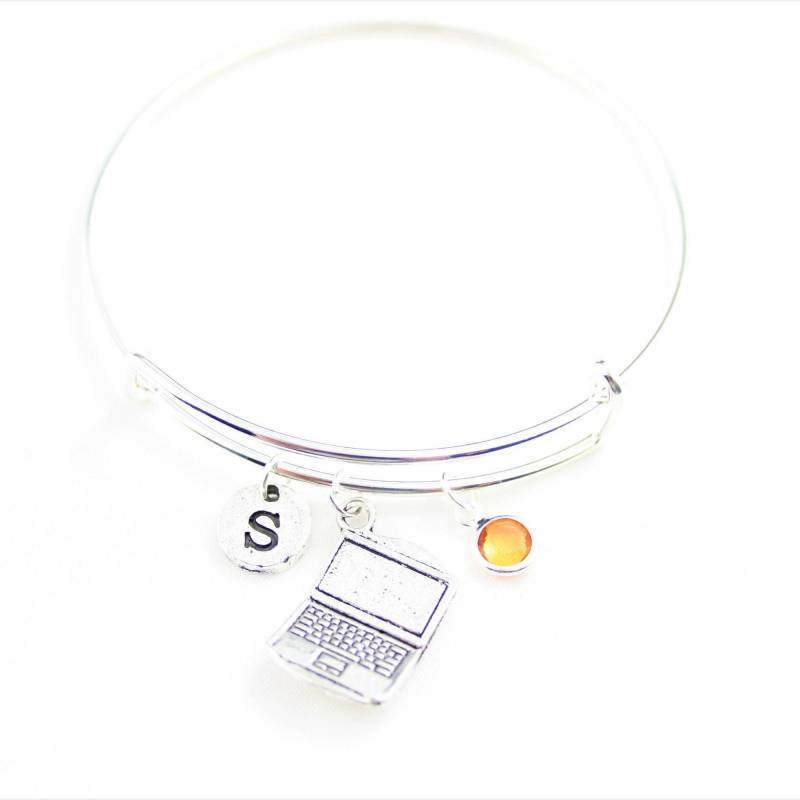Laptop Bettelarmband, It Graduierung Geschenk, Geek Schmuck von SwedishBeautyDesign