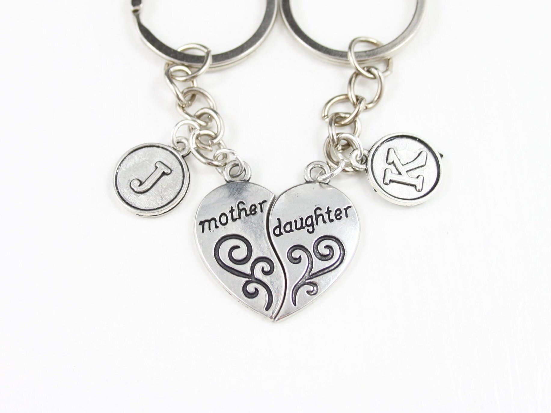 Mutter-Tochter-Schlüsselbund-Set Personalisierte Passende Schlüsselringe von SwedishBeautyDesign