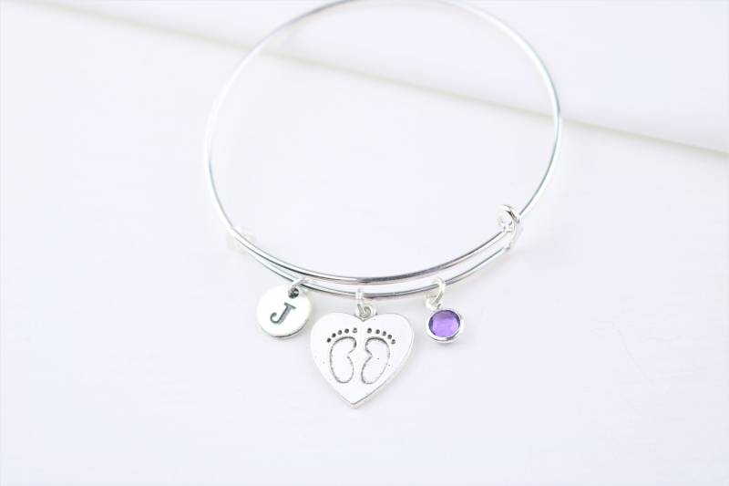 Personalisierte Baby Fußabdruck Armreif Neue Mutter Schmuck Geschenk von SwedishBeautyDesign