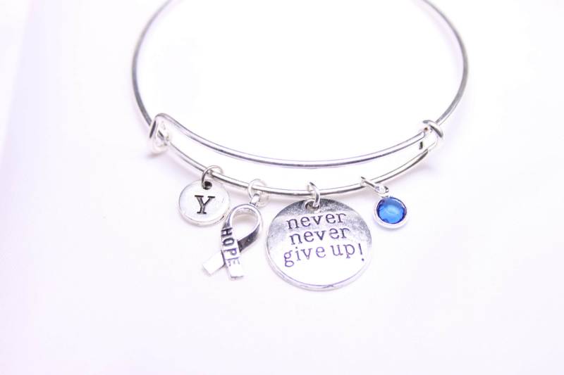 Personalisiertes Krebsbewusstseins Armband Überlebenden Geschenk, Chemo Unterstützung von SwedishBeautyDesign