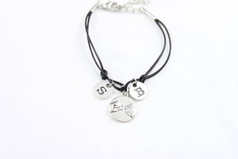 Pinky Promise Initial Armband Freundschaftsschmuck, Paar Geschenk von SwedishBeautyDesign