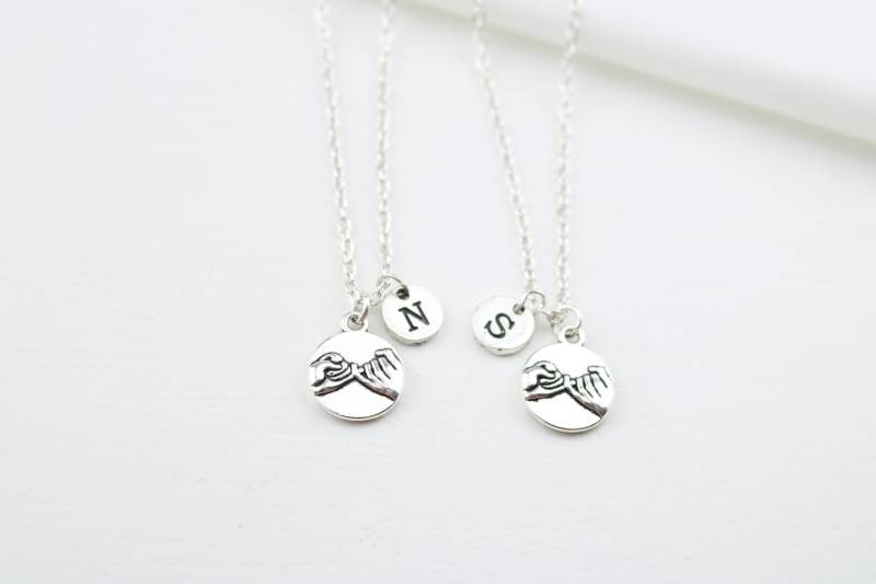 Pinky Versprechen Halskette 2Er Set Personalisierter Bff Freundschaftsschmuck von SwedishBeautyDesign