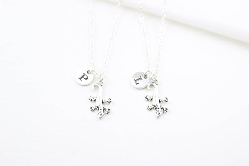Schwester Eidechse Halskette Set Personalisierter Chamäleon Schmuck Geschenk von SwedishBeautyDesign