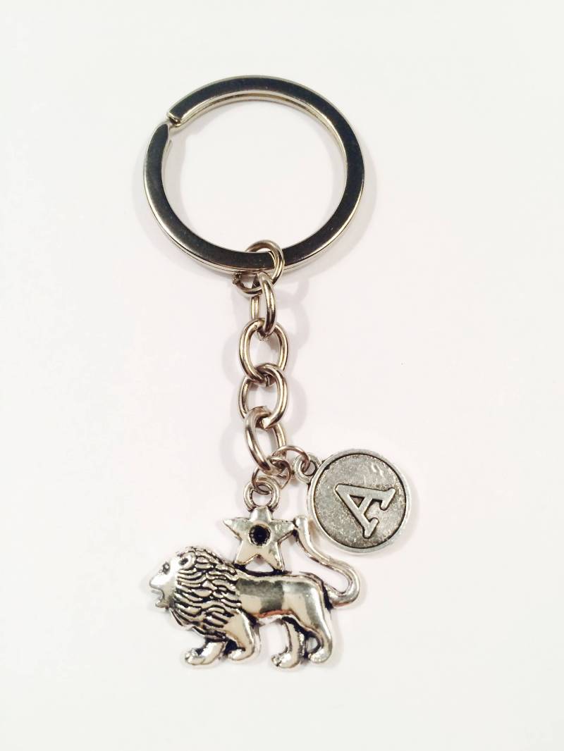 sternzeichen Löwe Schlüsselanhänger Horoskop Astrologie Geschenk Mit Initiale von SwedishBeautyDesign