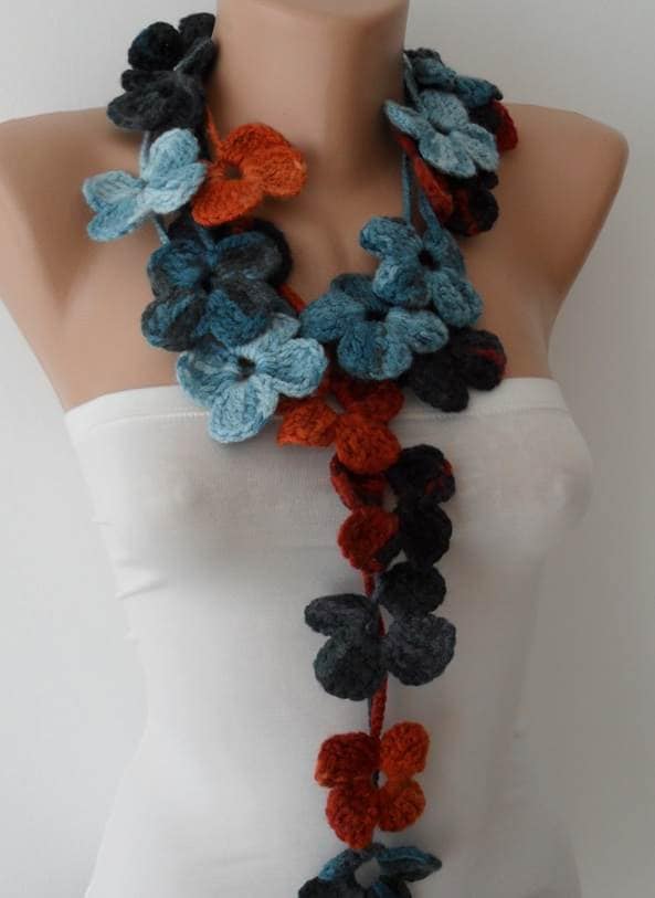 Einzigartiger Häkelschal Strickschal Geschenkschal Personalisierte Geschenkideen Freundinnengeschenk Für Sie Mama Geschenk Personalisiertes von SwedishShop