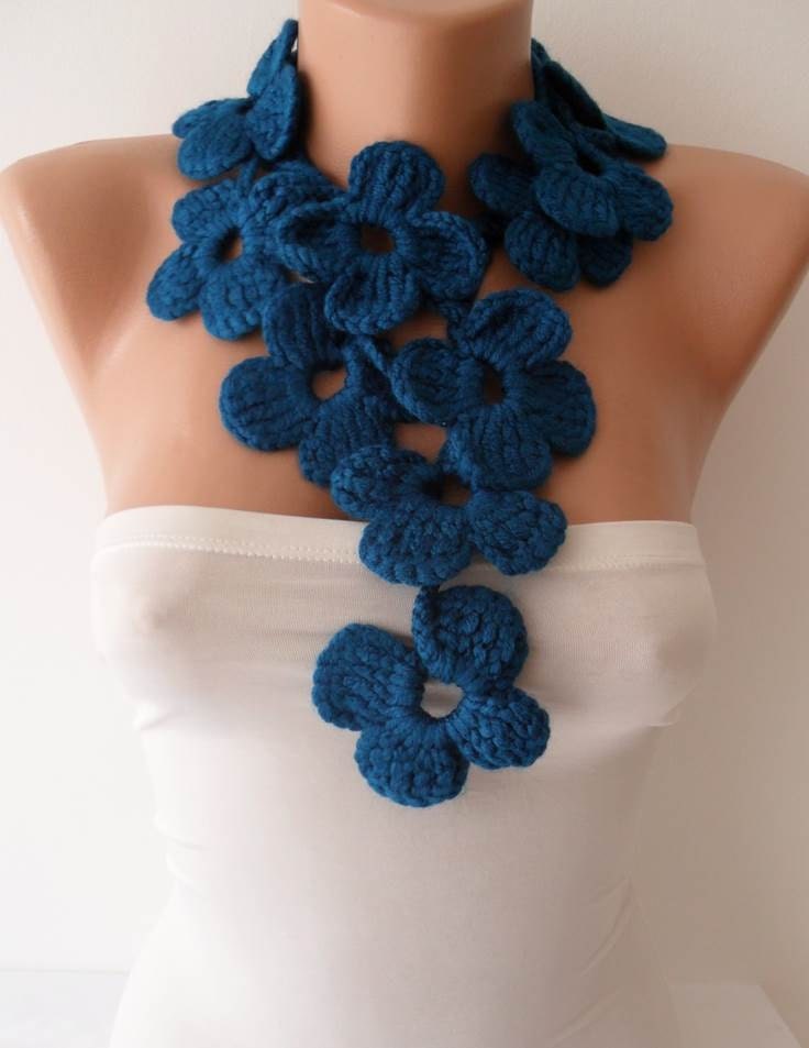 Handgemachte Häkeln Blume Schal von SwedishShop