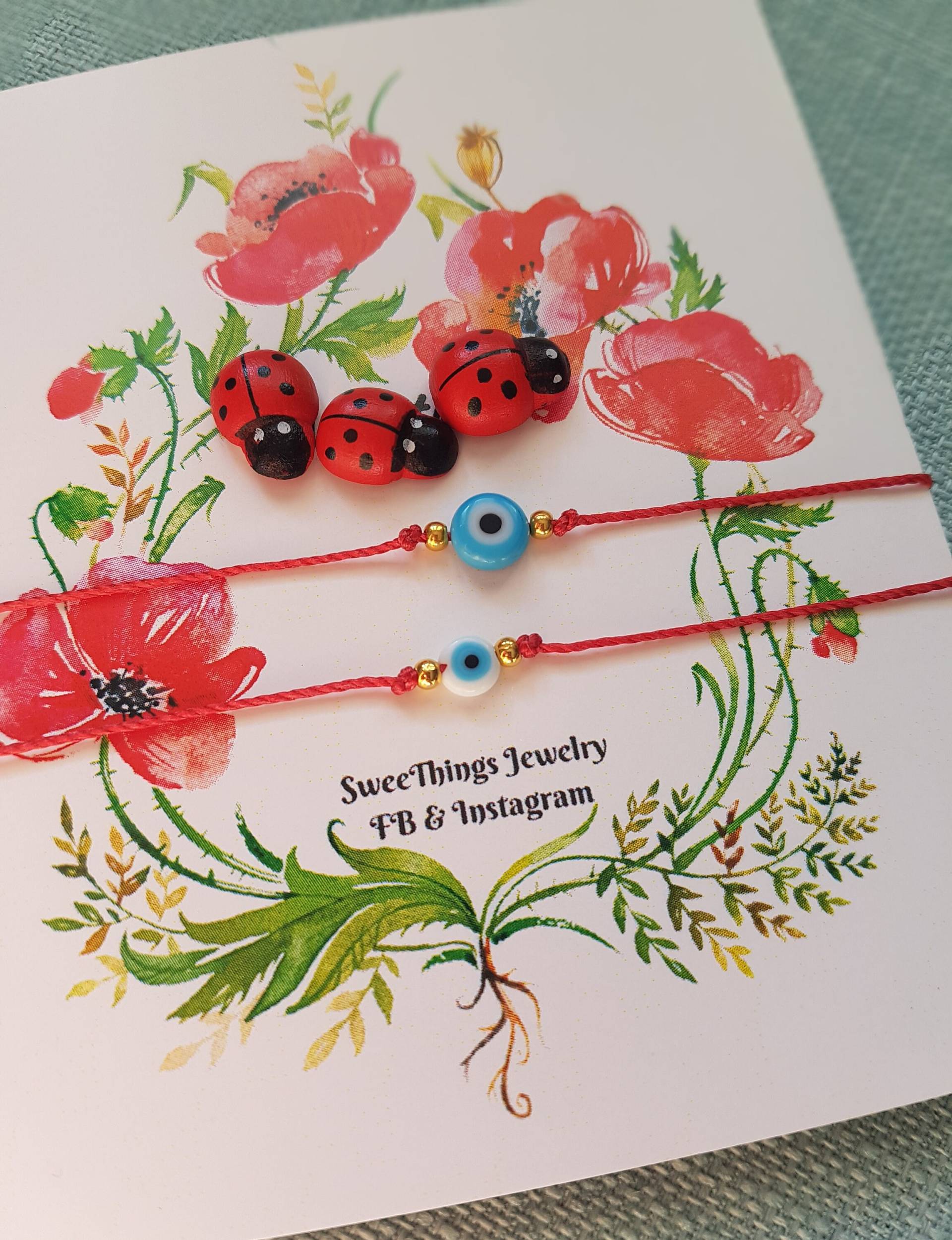 10, 50, 100 Stück Schütten Sie Weihnachtsgeschenk Für Mitarbeiter, Evil Eye Armband, Weihnachten Wünschen Rote Kordel, Weihnachtsgeschenke von SweeThingsJewelry