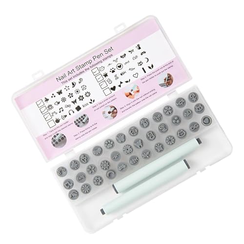 36-teiliges Nageldesign-Stempel-Set, leicht zu greifen, für Zuhause oder professionelle Salon-Maniküre, Nagelkunst-Stempelwerkzeug von Sweeaau
