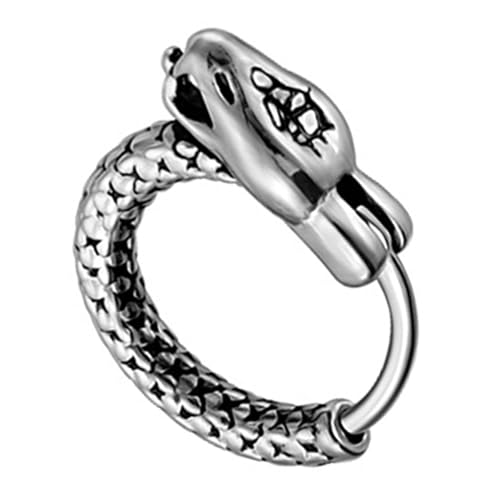 Einzigartige gestreifte Schlangen-Ohrringe, Punk, bequeme Ohrringe, Piercing, Ohrschmuck, Legierung, Textur für Modepersonen, Jugendliche von Sweeaau