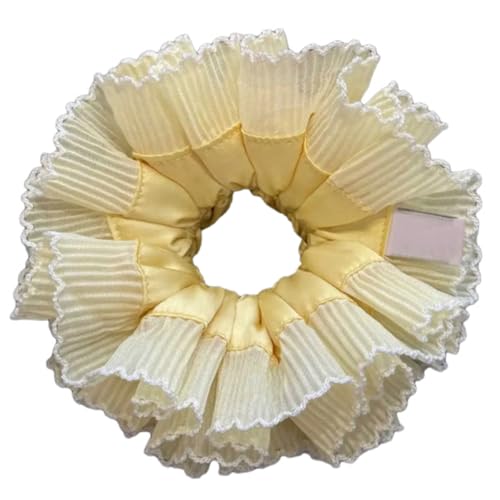 Elegante Spitzen-Haargummis, doppellagig, modisches Haripieces, elastisches Haargummi für Damen und Mädchen, einfach zu verwendende Haarkreise von Sweeaau